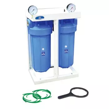 2-stufiges 10 Zoll Big Blue Filtrationssystem für das ganze Haus