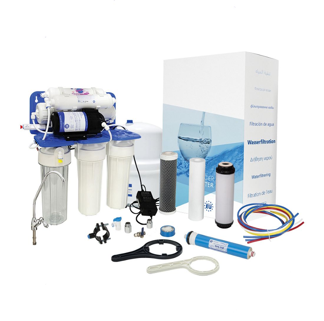 Aquafilter-Wasserfilter - Aquafilter RP65139715 6-stufiges  Umkehrosmose-System mit Pumpe
