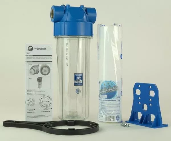 Set: 10 Zoll 2teiliges Gehäuse 1/2" Messingewinde Set: 10 Zoll 2teiliges Gehäuse 1/2" Messingewinde